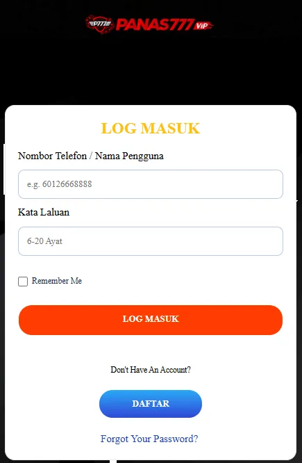 Account Security Panas777